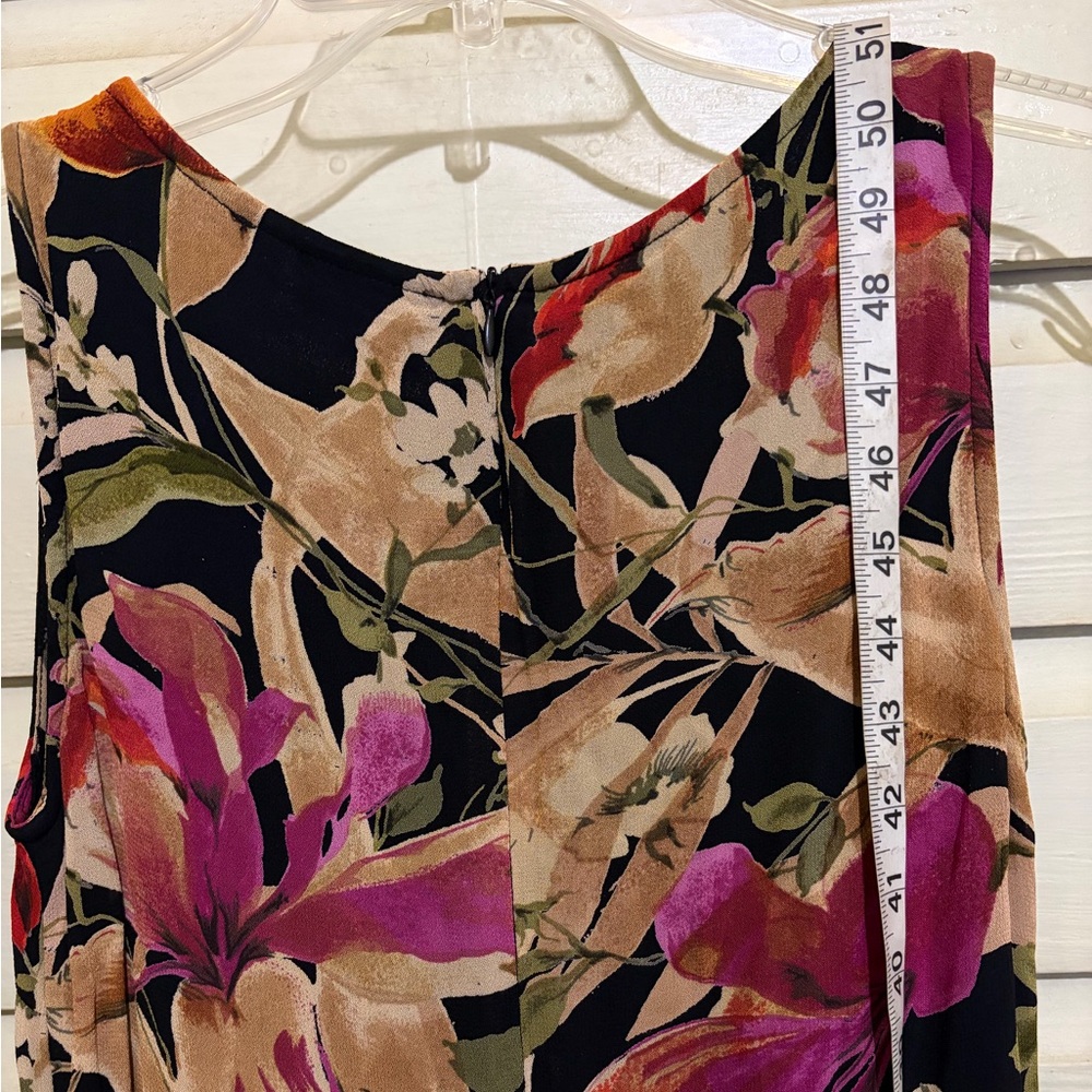 Y2K Chiffon Maxi Dress Women’s SZ SM Asymmetrical Hem Dark Romantic Floral Fairy - Picture 7 of 10